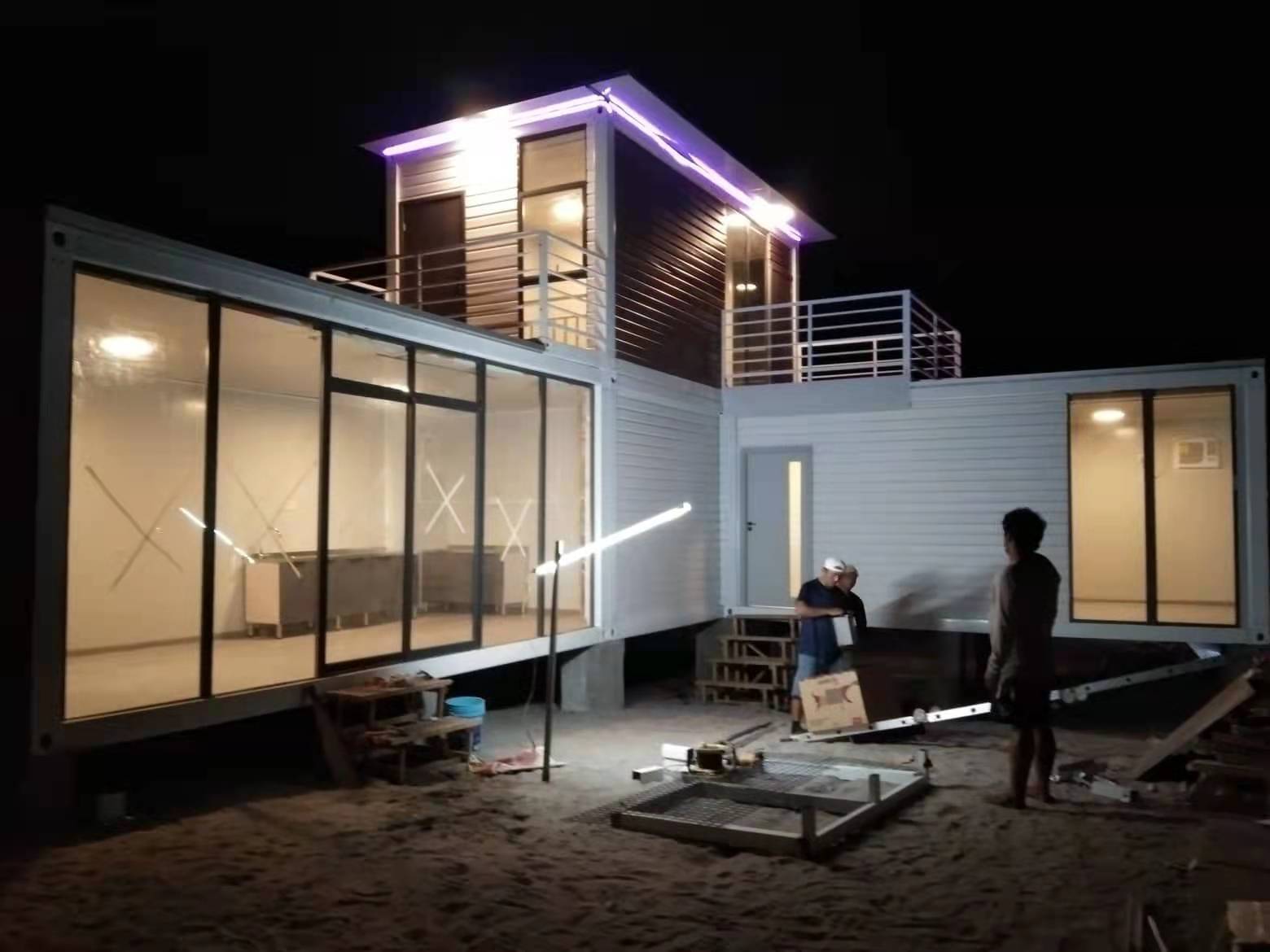 Modern Steel Frame Modular Container House Sound Insulation Detachable Flat Pack Modular House